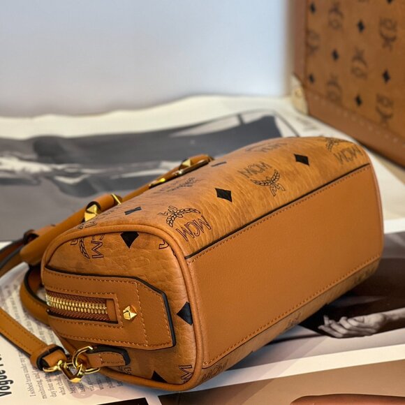 MCM MINI Aren Visetos Boston Pillow Bag - Picture 6 of 9